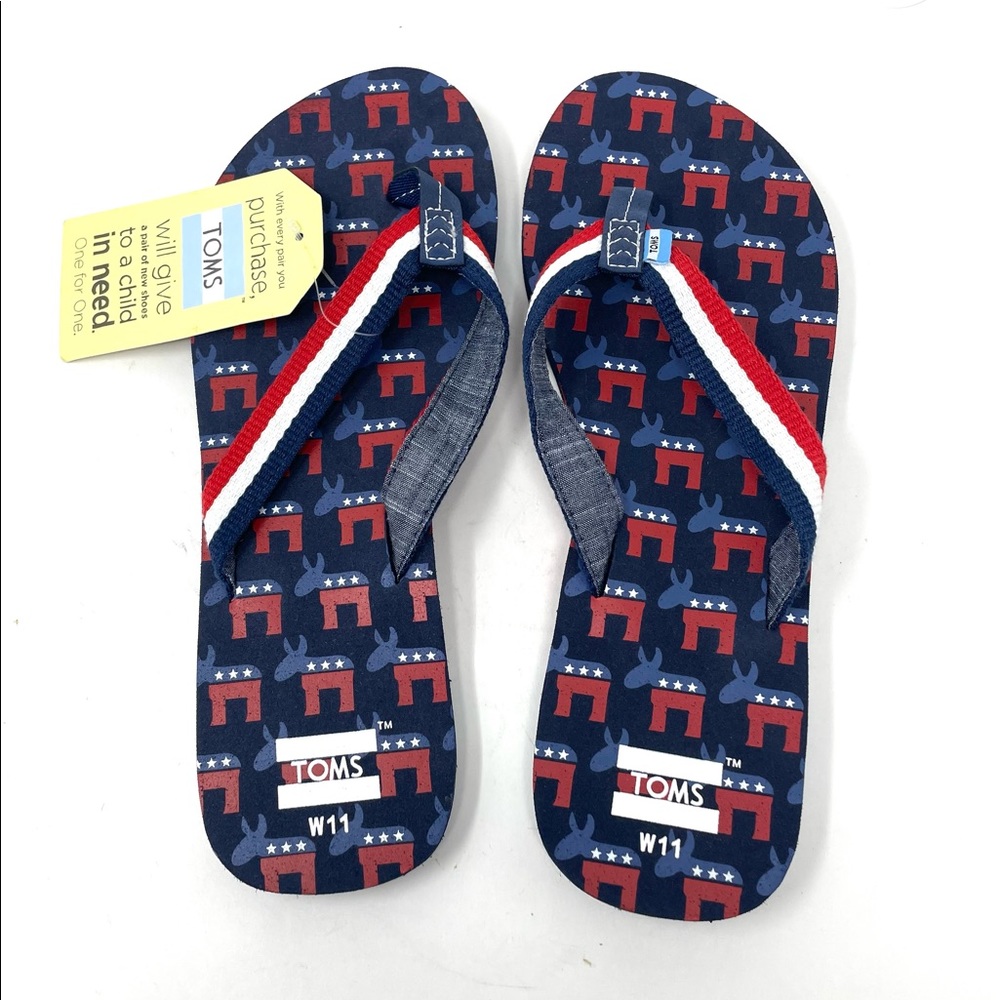 TOMS Solana Democrat Donkeys, size 11